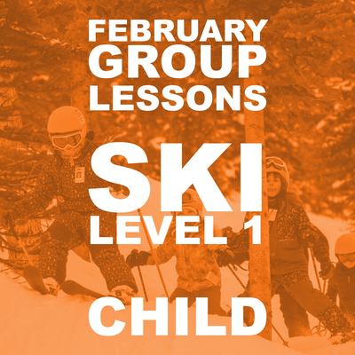 Child February Groups Lessons - Ski - Level 1